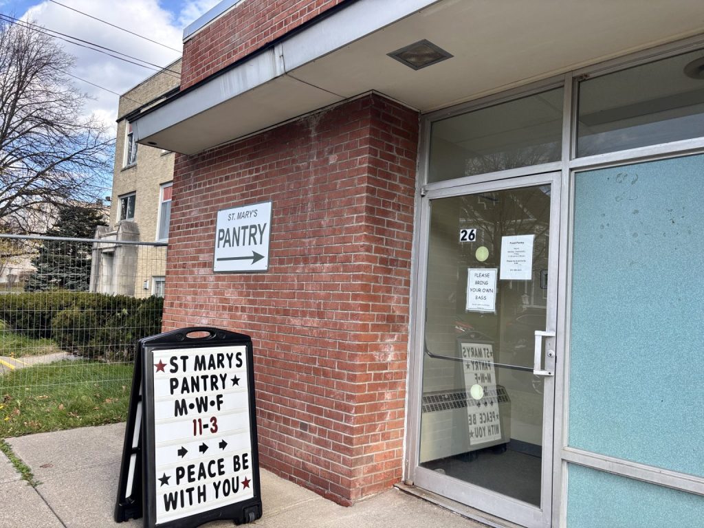 St. Mary’s Church Food Pantry located on 26 Elm Street. (Photo by Brianna Ferguson)